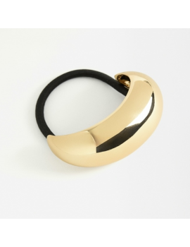 Elastic pentru par cu accesoriu metalic auriu