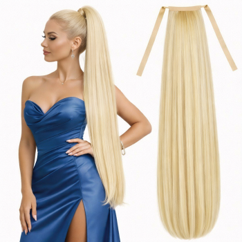 Coada de par Russian Hair  #60A Blond Platinat