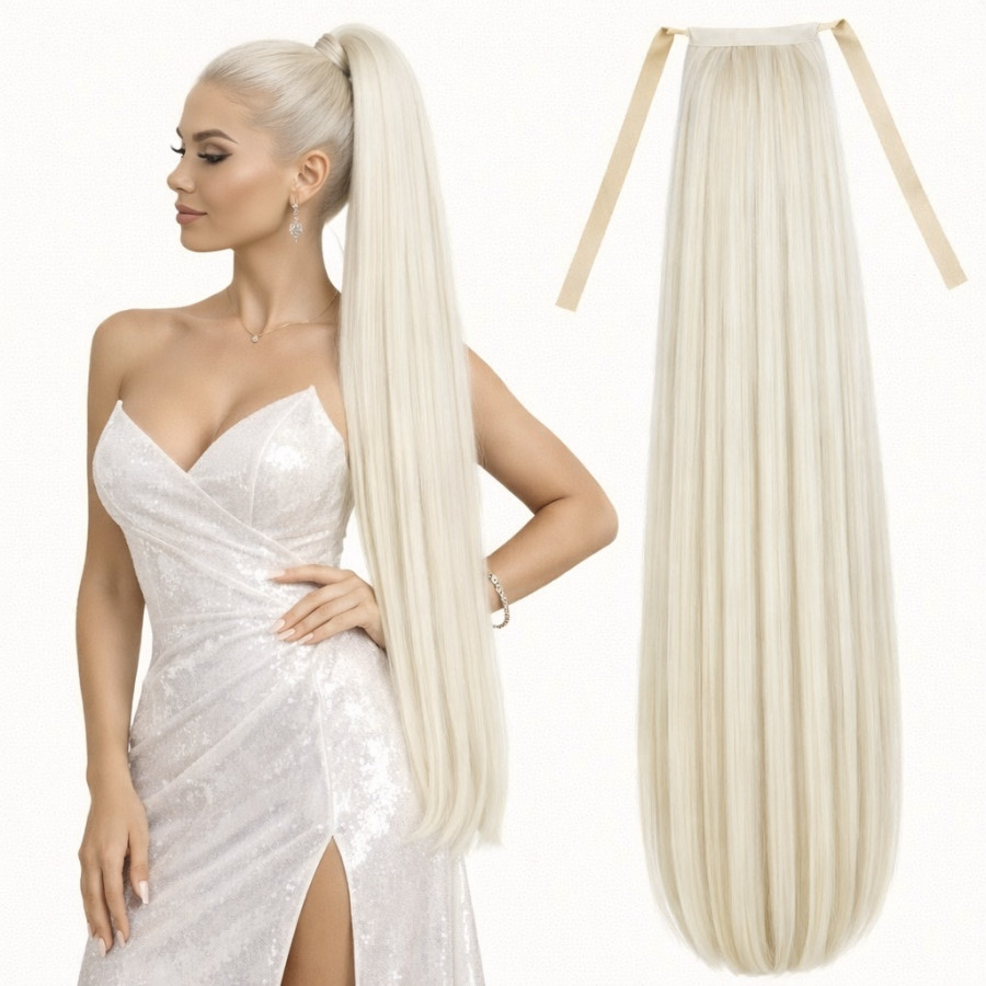 Cozi de Par Blond Alb