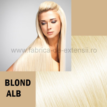 Extensii La Metru Blond Alb