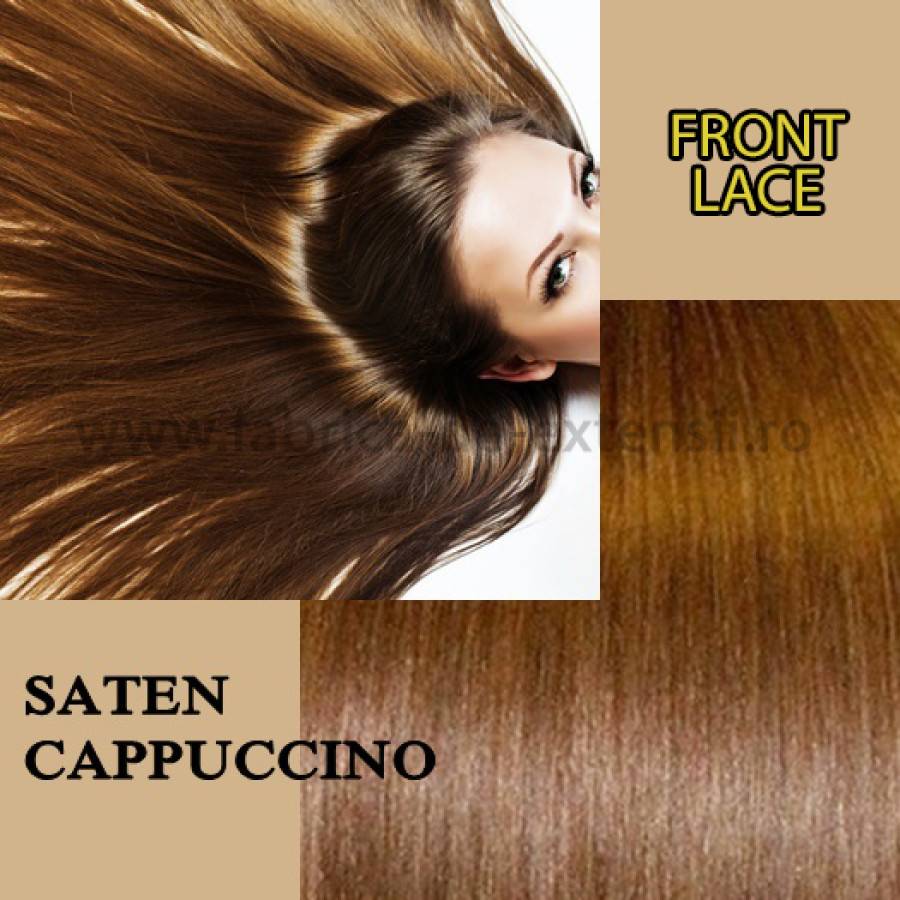 Front Lace Saten Cappuccino
