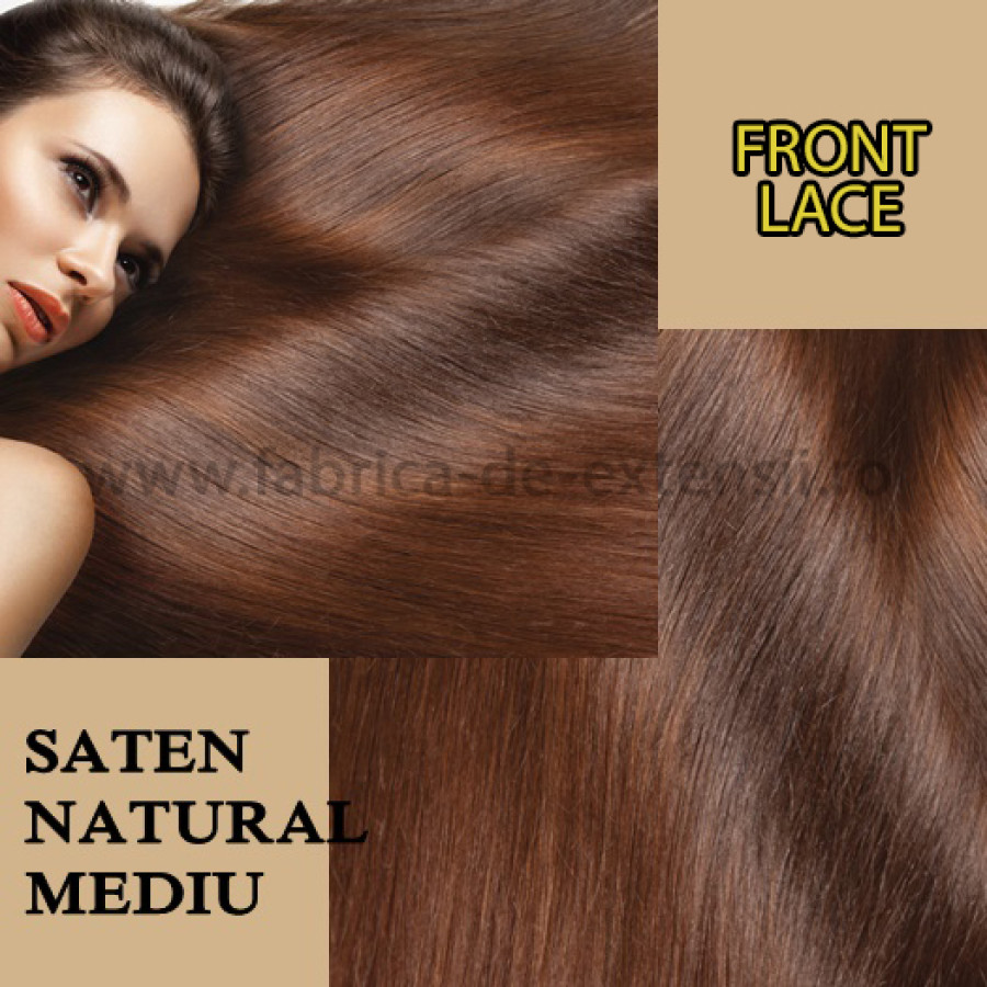 Front Lace Saten Natural Mediu