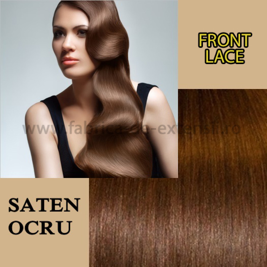 Front Lace Saten Ocru