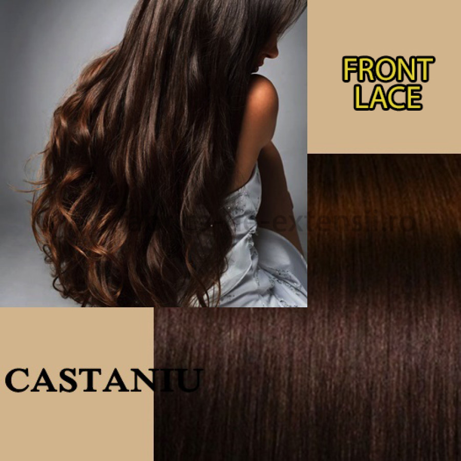 Front Lace Castaniu Simplu
