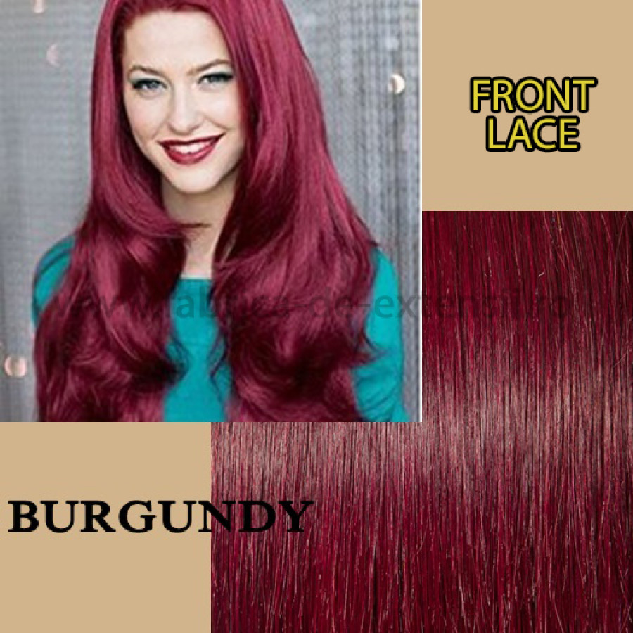 Front Lace Burgundy