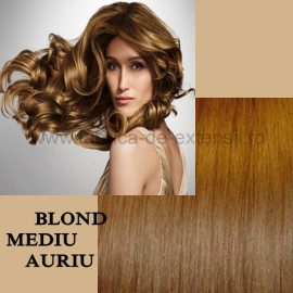 Extensii La Metru DeLuxe Blond Mediu Auriu