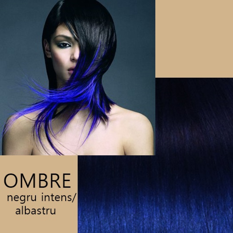 Mese de Volum cu Cordeluta Deluxe Ombre Negru Intens / Albastru Mese de Volum cu Cordeluta Deluxe Ombre Negru Intens / Albastru