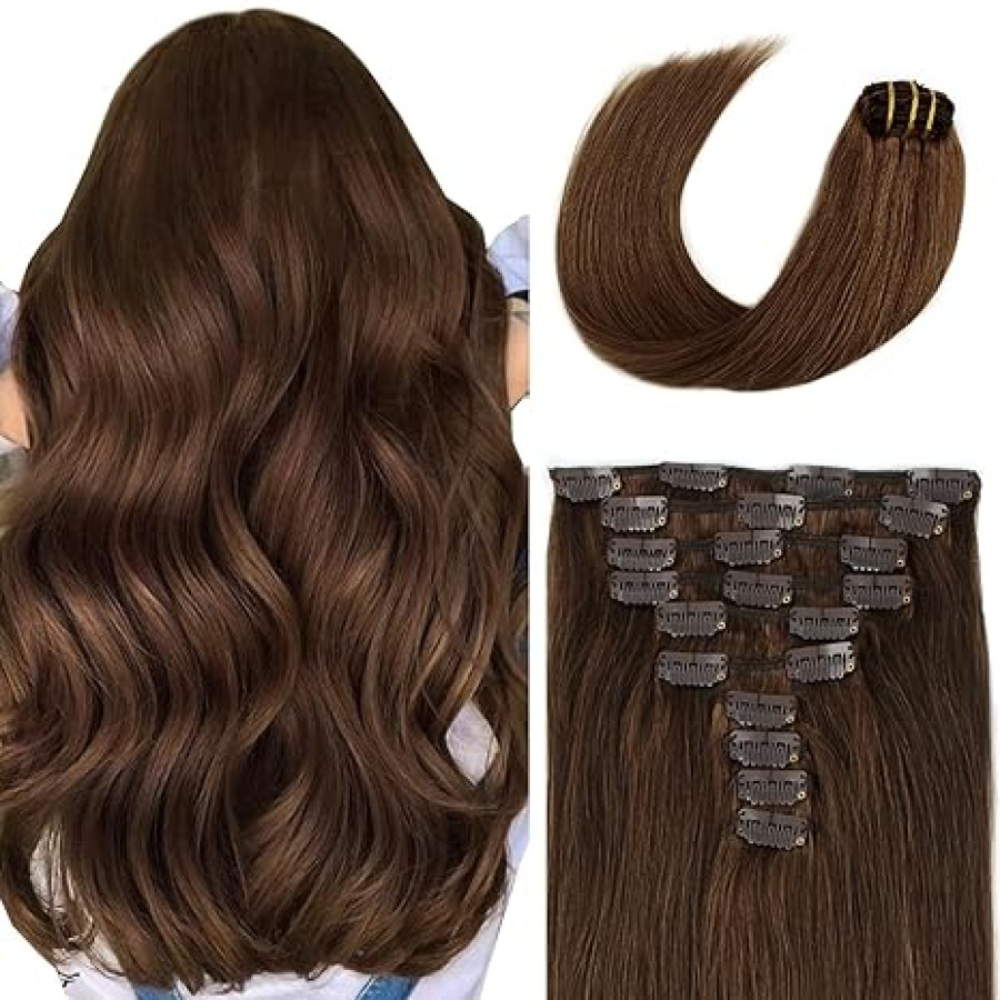 Clip-On Diamond Castaniu Simplu