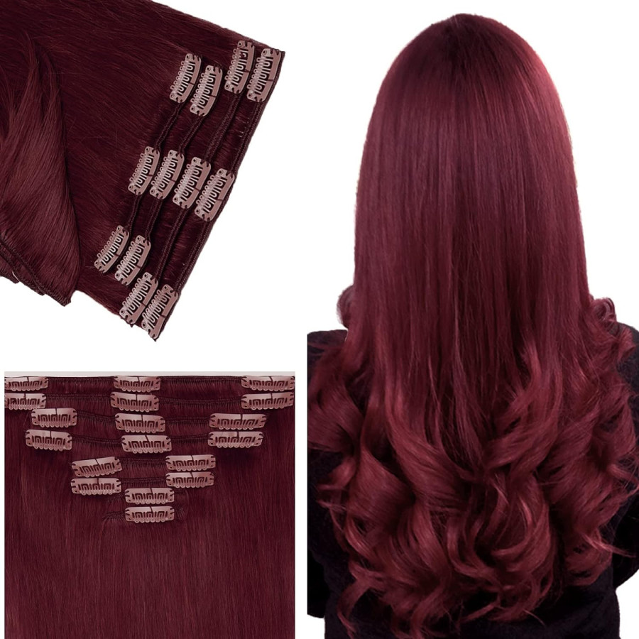 Set Easy Clip-On Deluxe Burgundy Set Easy Clip-On Deluxe Burgundy