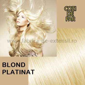 Cozi de Par Sintetice Blond Platinat