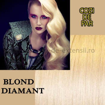 Cozi De Par Sintetice Blond Diamant