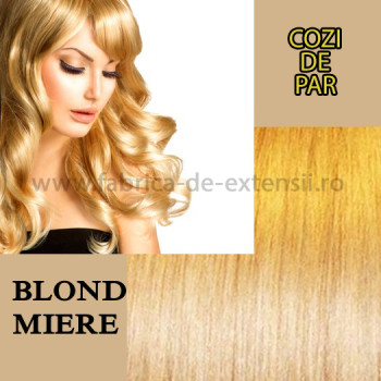 Cozi de Par Sintetice Blond Miere