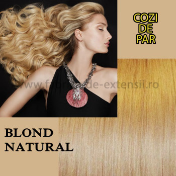 Cozi De Par Sintetice Blond Natural