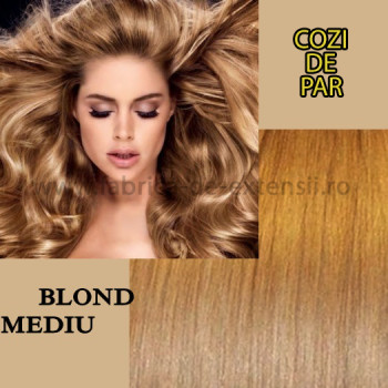 Cozi de Par cu Dubla Intrebuintare Blond Mediu