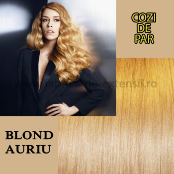 Cozi De Par Sintetice Blond Auriu