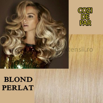 Cozi De Par Sintetice Blond Perlat