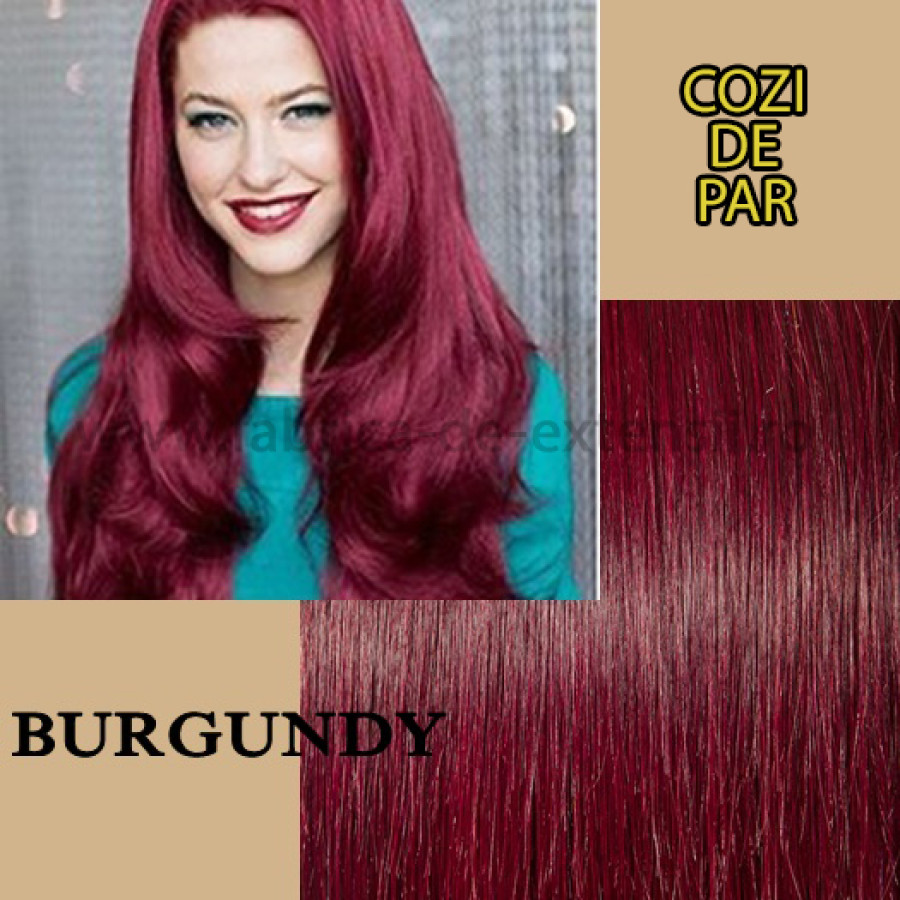 Cozi de Par Sintetice Burgundy Cozi de Par Sintetice Burgundy