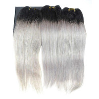 Clip-on deluxe  OMBRE Negru Natural / Grey