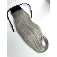 Coada de par Russian Hair Ombre #1B/ Light Grey