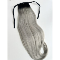 Coada de par Russian Hair Ombre #1B/ Light Grey
