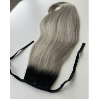 Coada de par Russian Hair Ombre #1B/ Light Grey