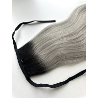 Coada de par Russian Hair Ombre #1B/ Light Grey