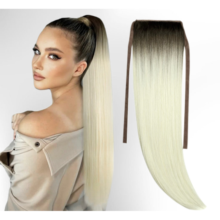 Coada de par Russian Hair Ombre #1B/ Silver