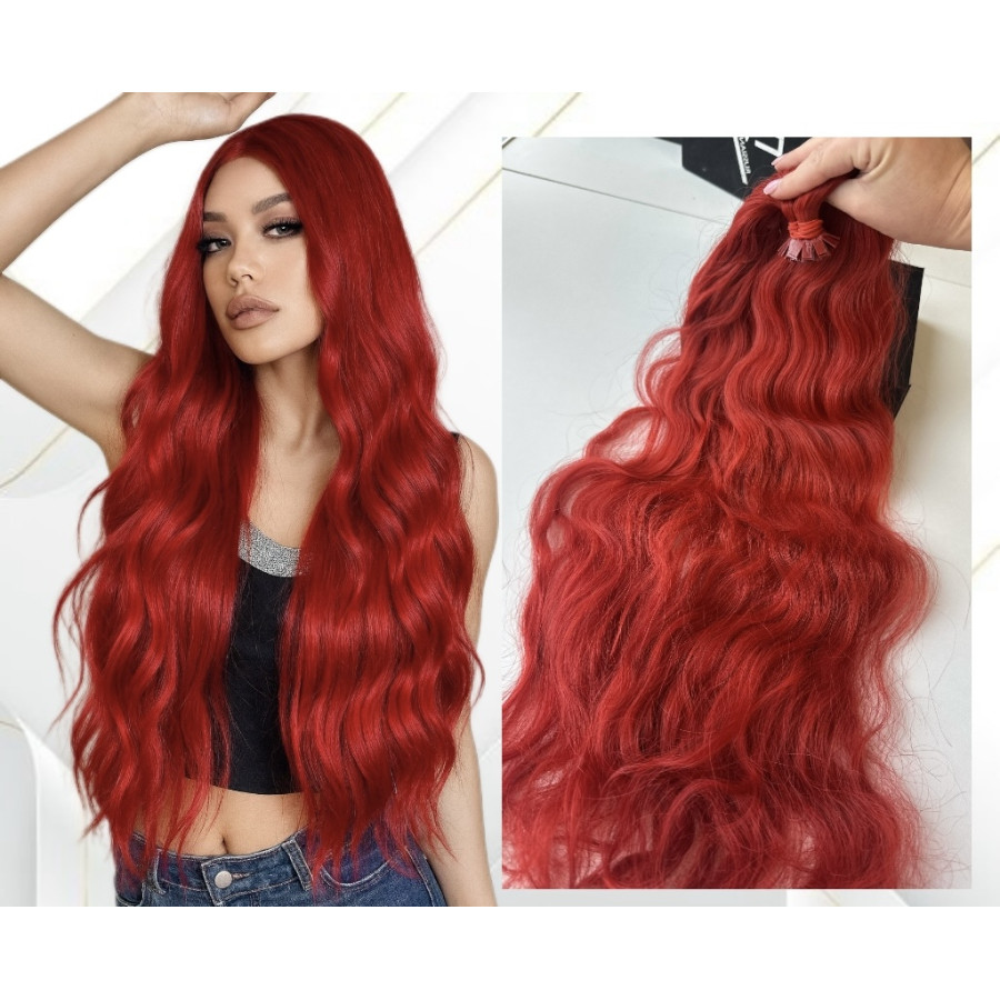 Extensii Cheratina Par Slavic Red Ondulat