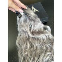 Extensii Cheratina Russian Hair Ombre #1B/Light Grey