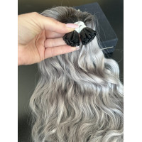 Extensii Cheratina Russian Hair Ombre #1B/Light Grey