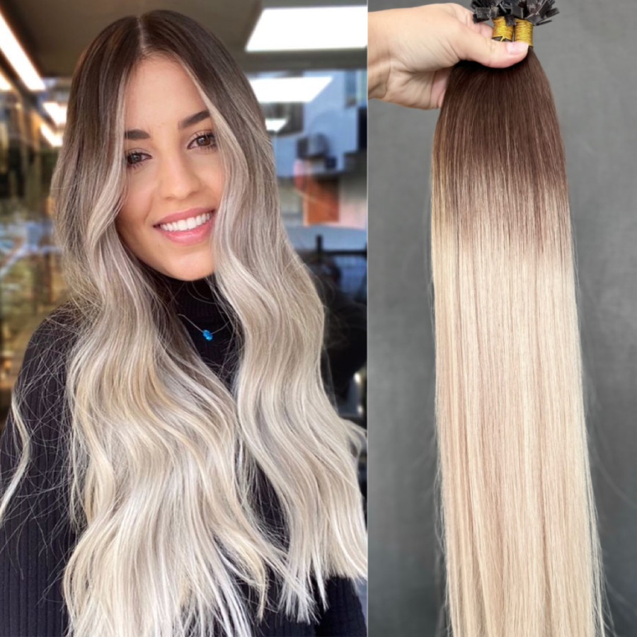 Extensii Cheratina Russian Hair Ombre #2B/60A