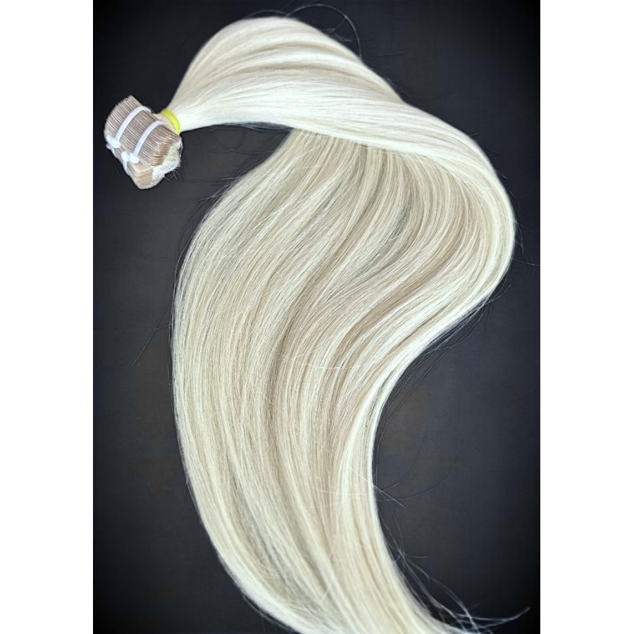 Extensii Tape-in SLAVIC Hair Blond Alb