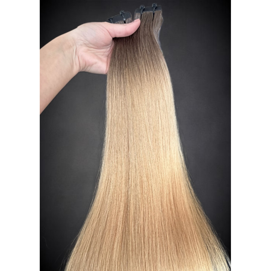 Extensii Tape-in SLAVIC Hair Ombre Saten Mediu/ Blond Miere