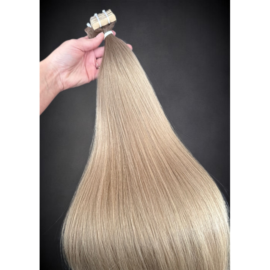 Extensii Tape-in SLAVIC Hair Ombre Saten Natural/ Blond Nisipiu