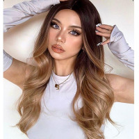 Peruca ombre saten inchis/caramel