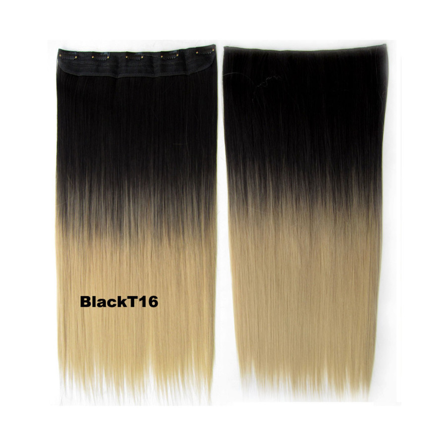 Trese Clip-On Drepte Sintetic Ombre #1B 16 Trese Clip-On Drepte Sintetic Ombre #1B 16