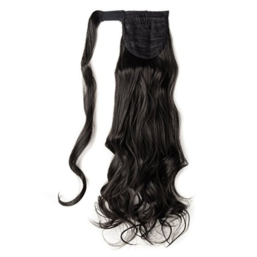 Coada cu Scai Sintetica Negru Natural Ondulat